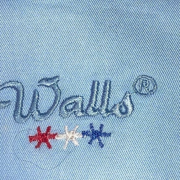 Mens Walls Authentic Ranch Wear 4XLT Baby Blue Work Pearl Snap Work Shirt - Picture 4 of 11